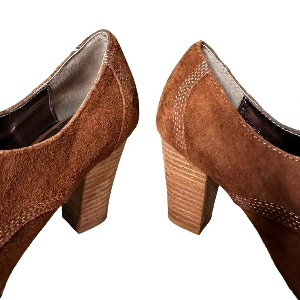 Hush Puppies | Brown Paradise Lace Up Oxford Suede Booties Size 7